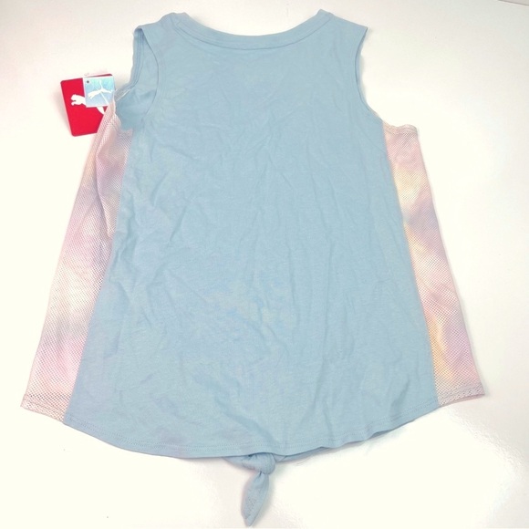 Puma Girls Blue with Mesh sides Tank Top Front Tie Sz XL 16 NWT - Picture 3 of 6